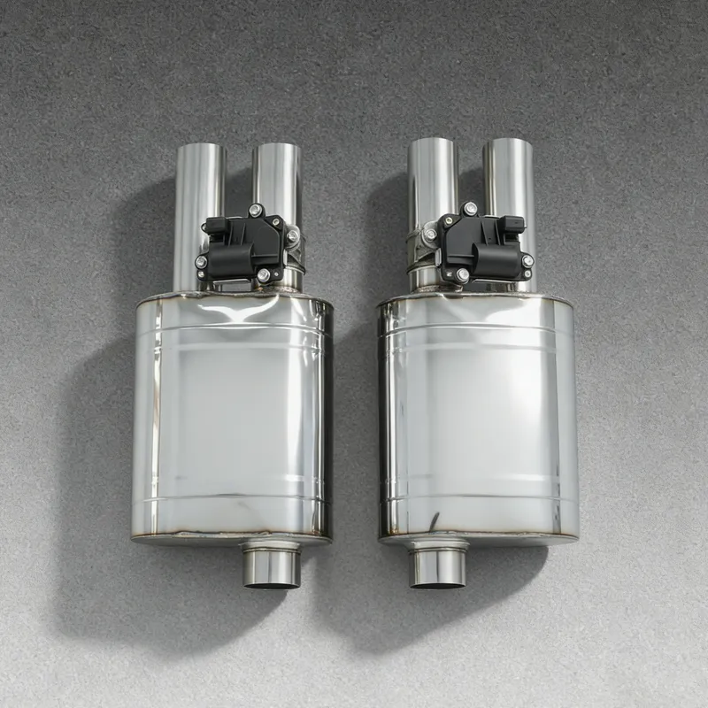 Single-Inlet Dual-Outlet Valved Muffler